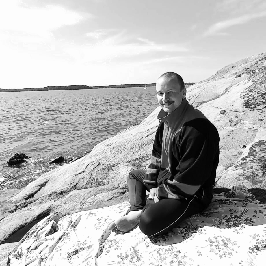 meditating on the cliff